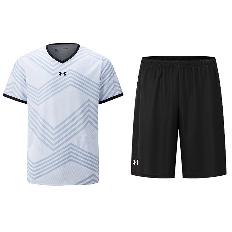 

Under Armour Simple Round Neck Short Sleeve T-Shirt Comfortable Jersey Shorts Casual Sports Suit Unisex Sportswear 23500503-100+24500204-001 M