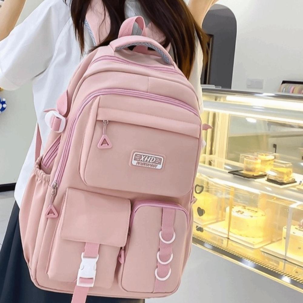 Large Capacity School Backpack Nylon Travel Schoolbag Fashion Laptop Rucksack  Women