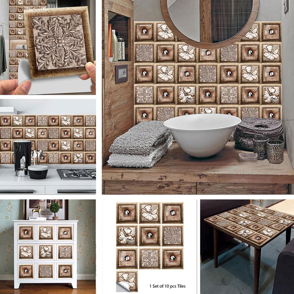 Płytka Ścienna Naklejka Ścienna Kwiatowa Mural Naklejka na Płytki Wodoodporna Samoprzylepna Naklejka na Płytki