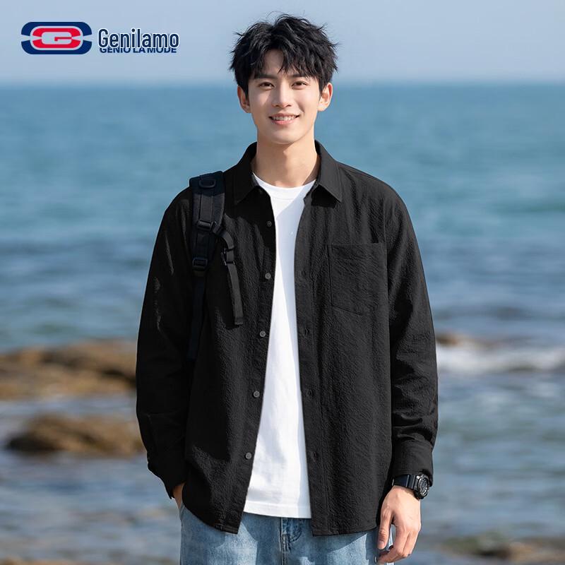 

GENIOLAMODE Men s Casual Outdoor Long Sleeve Shirt XL