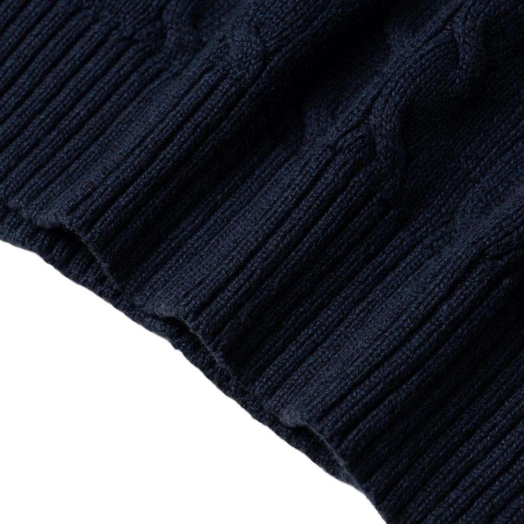Polo Ralph Lauren SS22 Solid Color Cable Knit Crew Neck Sweater Men sweater Blue MNPOSWE16810058-B82