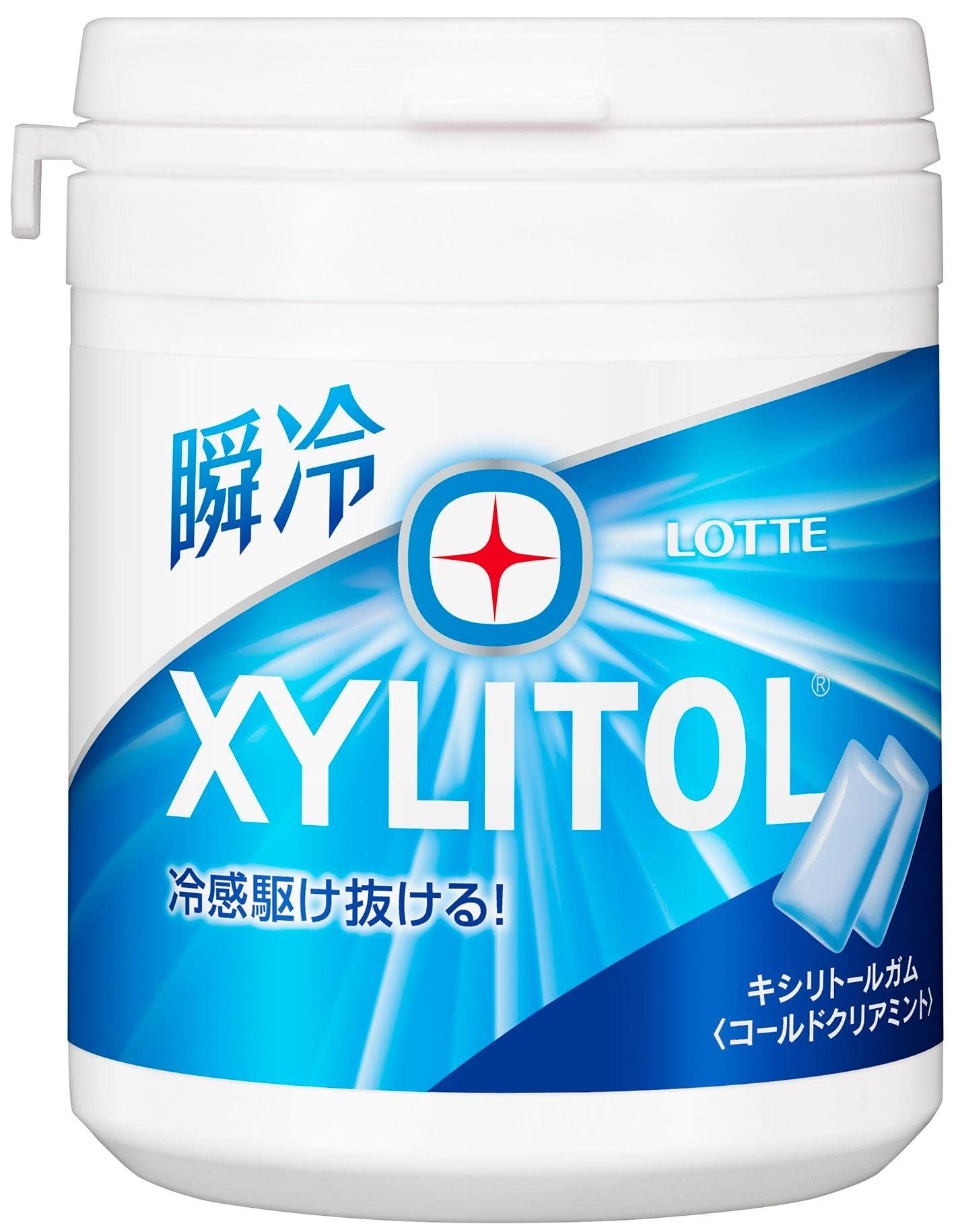 

Lotte Xylitol Gum Instant Cool Clear Family 143g x 6 packs (Cold Mint) Bottle,