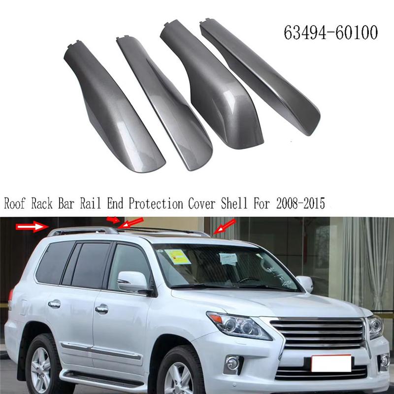 Ac29-1Set Roof Rack Rail End Cover Roof Rack Bar Rail End Protection Cover Shell For Lexus LX570 2008-2015 63494-60100
