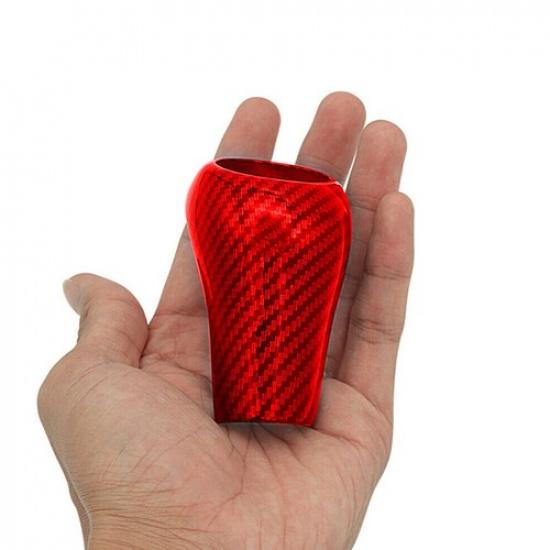 Red Carbon Fiber Gear Shift Knob Cover Trim Fits Mercedes-Benz W204 C E G GLS US
