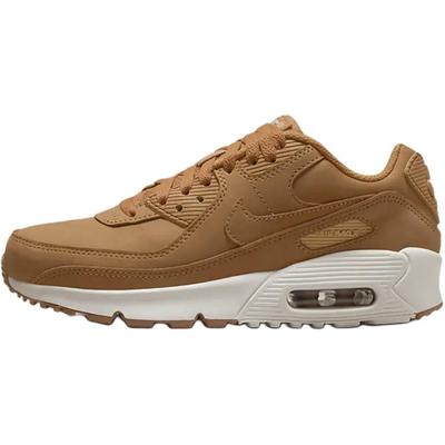 Air Max 90 Comfortable Abrasion Resistant Cushioning Low Top Kids Lifestyle Shoes Brown HF6358-200