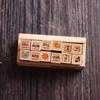12pcs/Set Vintage Weather Diary Stamps DIY Wooden Assorted Stamps for Scrapbooking Stationery School Supplies