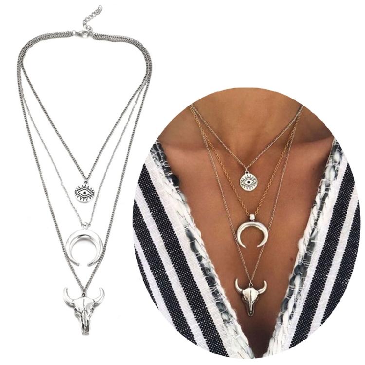 Multilayer Necklace Set Adjustable Pendant Necklaces Elegant Stackable Jewelry Alloy Texture Present for Fashion Women