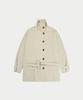 Yearning High Neck Belted Half Jacket, Beige