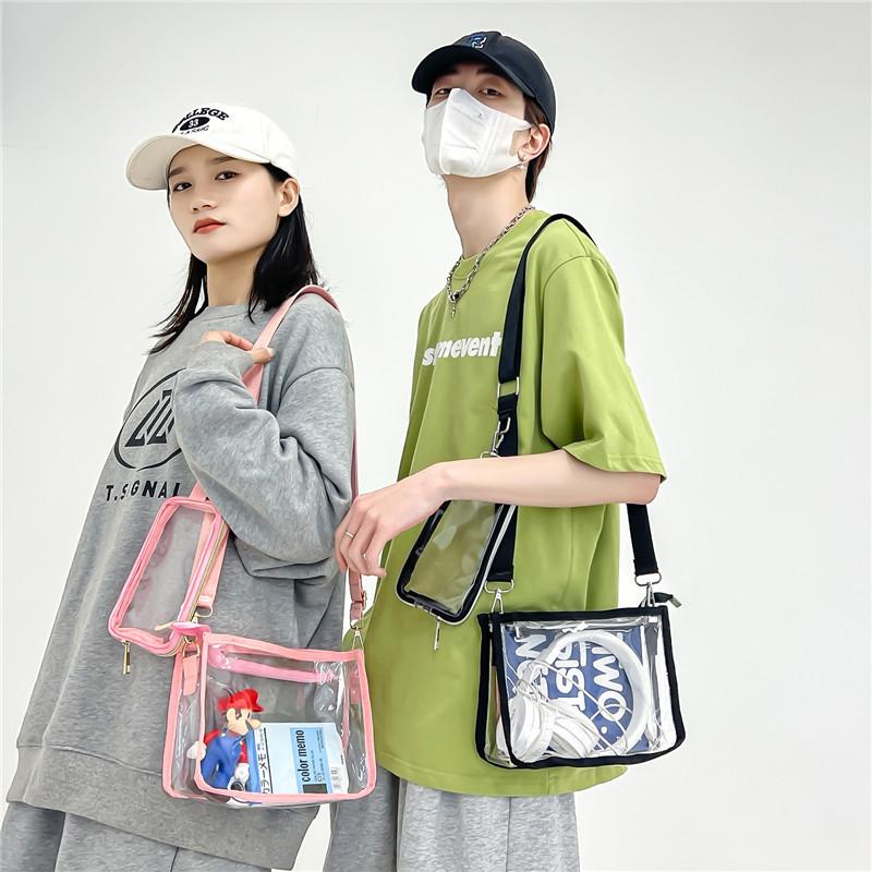 Pvc Transparent Crossbody Bag For Men Waterproof Fashion Travel Organizer