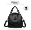 Women's Versatile PU Leather Backpack - Large Capacity Casual Handbag Schoolbag