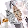 Women'S Fashion Niche Light Luxury Square Gypsy Star Large Dial Waterproof Quartz Alloy Watch