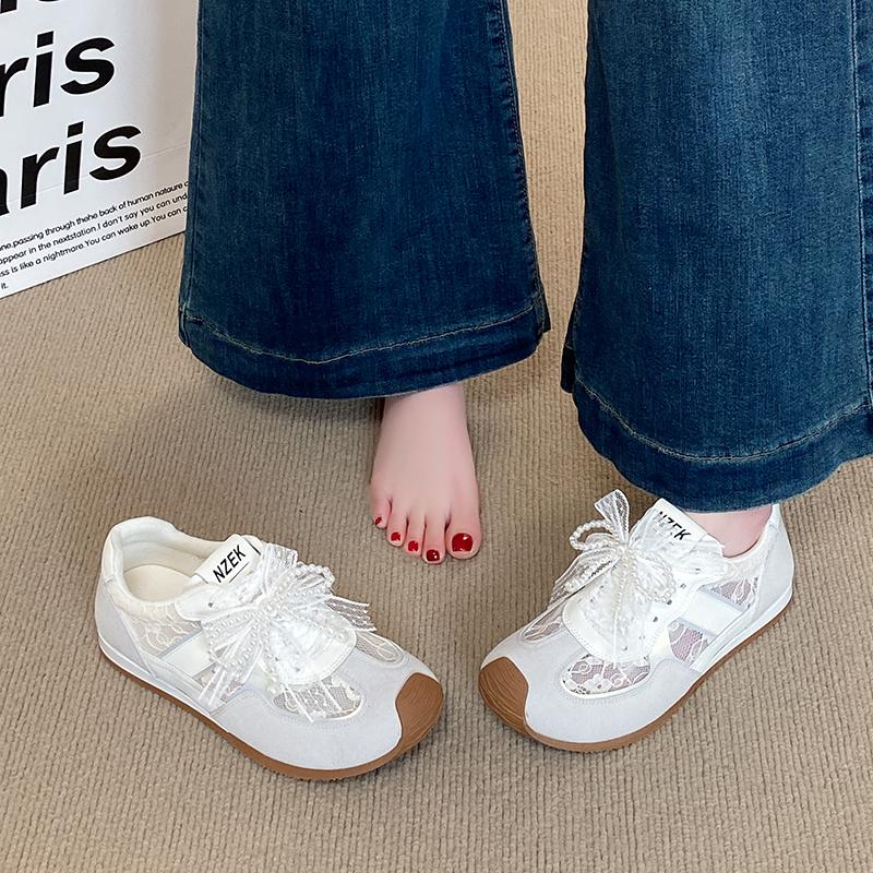 Fashion CRLAYDK Sneakers for Women Fashion Lace Summer Breathable Walking Shoes Casual Sweet Ladies Sports Running Girls Tennis