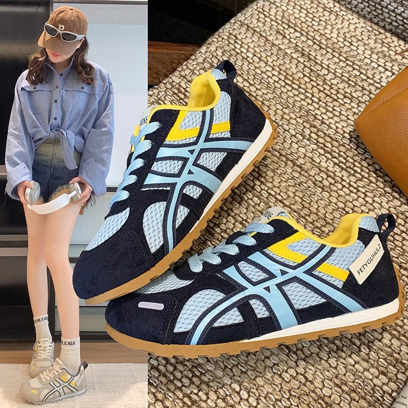 Thick-soled Mesh German Training Shoes Women's 2025 New Summer Versatile Breathable Casual Sports Forrest Gump Shoes Lightweight Dad Shoes