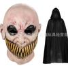 Maschera Demone Horror di Lattice per Halloween, Demone Stalker con Zanne, Set di Accessori per Costumi Casa Infestata Vassago