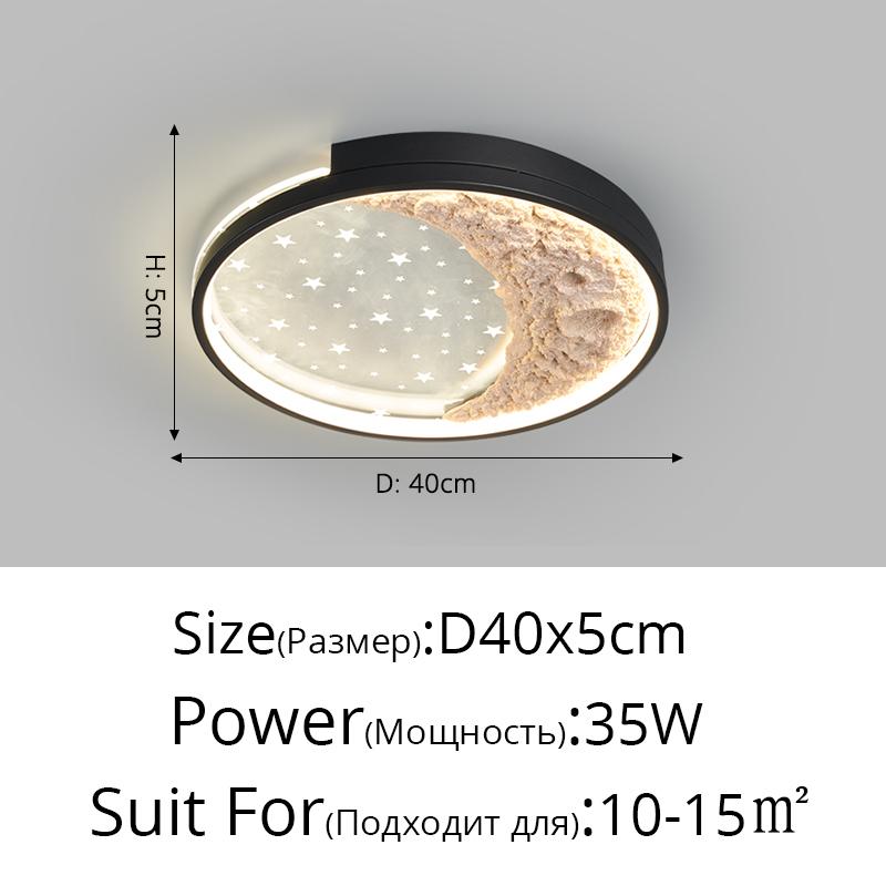 Modern minimalist moon circular ceiling light Nordic creative bedroom study LED ceiling light home decoration lighting fixtures