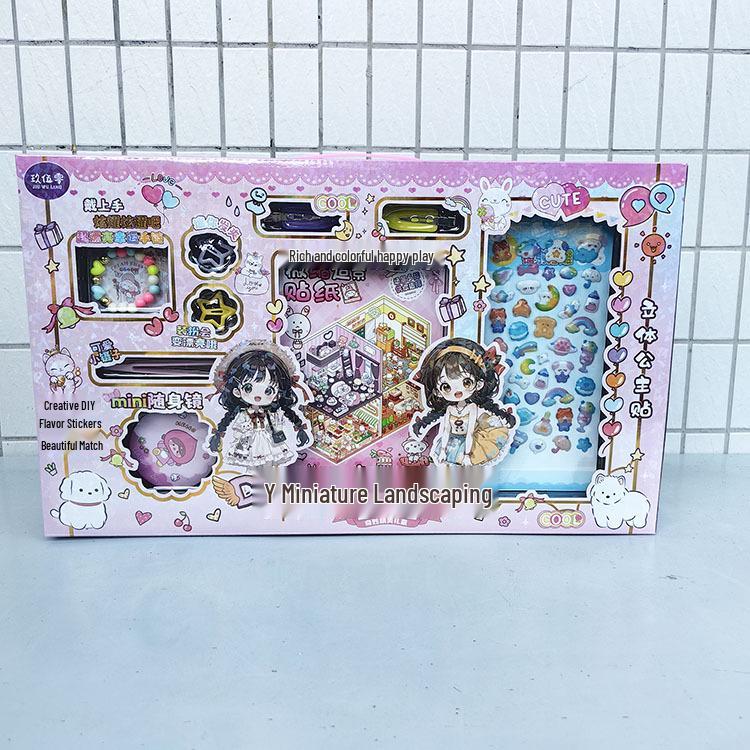 Microscopic Scene Stickers & Ornaments Toy Set for Girls – Educational & Creative Gift Box