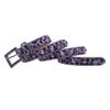 2,3" Brede Damesleren Riem met Luipaardprint en Strass Gesp - Hoge Kwaliteit, Hip Hop-Geïnspireerd Nachtclub Accessoire.