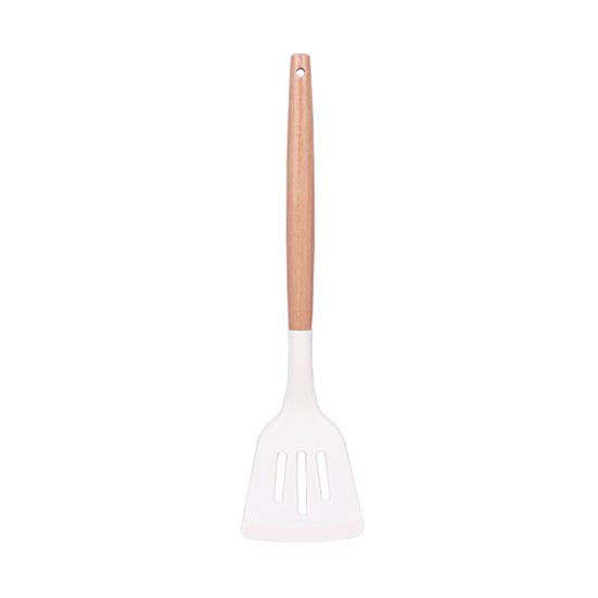 Slotted Turner High-temperature Resistant Non-stick Hollow Silicone Spatula Steak Frying Spatula Kitchen Gadget