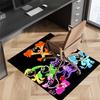 Smiling Critters Printed Absorbent Washable Carpet, Non-Slip Bathroom Mats, Kitchen Rugs, Yoga Mat,Living Room Entrance, Camping Picnic Rugs