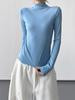French Style Women's Luxury Knit Base Layer: 2025 Slim-Fit Long-Sleeve Top for Winter