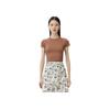 Under Armour Meridian SS25 Round Neck Solid Slim Fit Short Sleeve T-Shirt Women T-Shirt Mocha-Rose 6000341-696