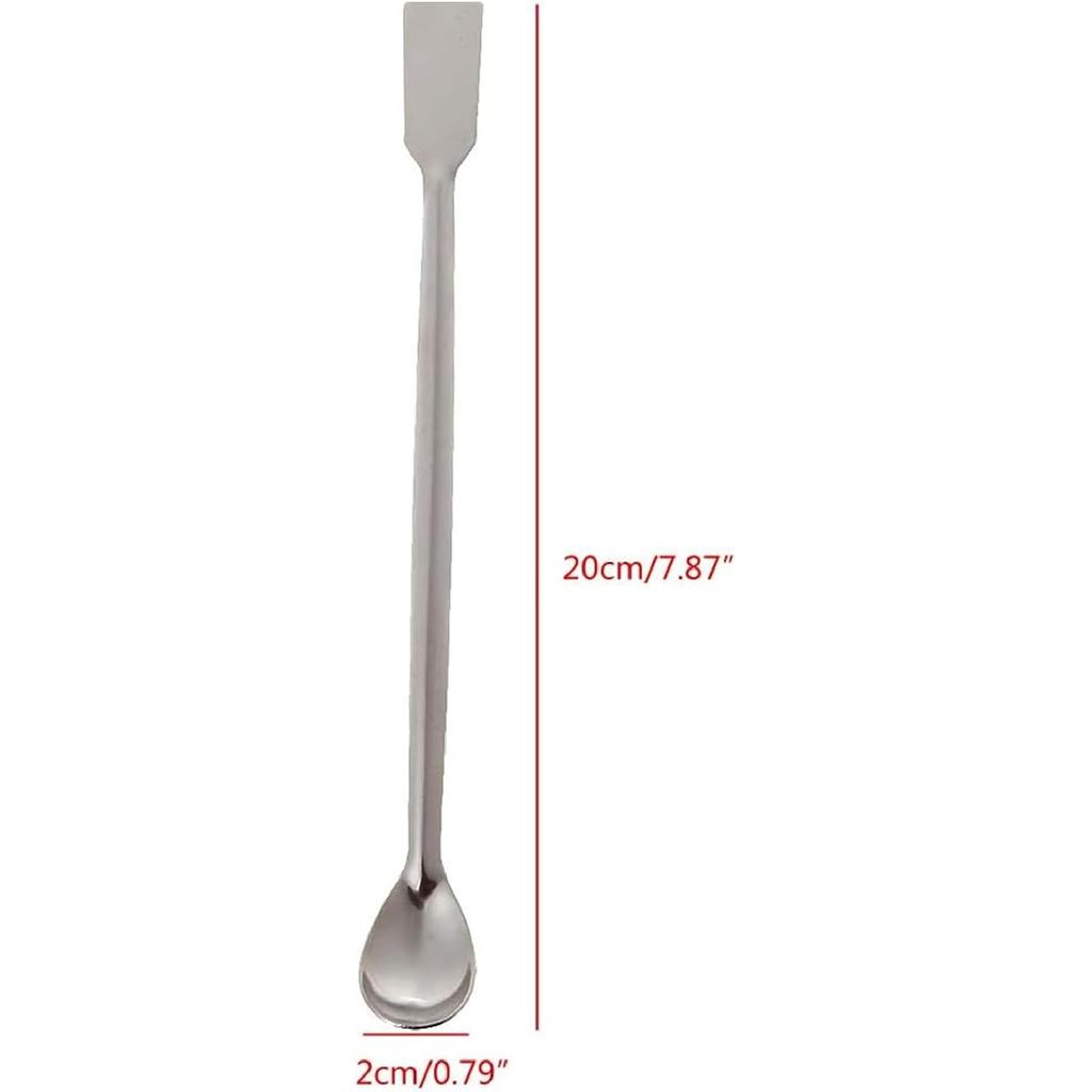 2 Pcs Gold Silver Melting Long Handle Stainless Steel Spoon Stirring Rod Spoon Melting Casting Refining Gold Silver Tool Multifunctional Coffee