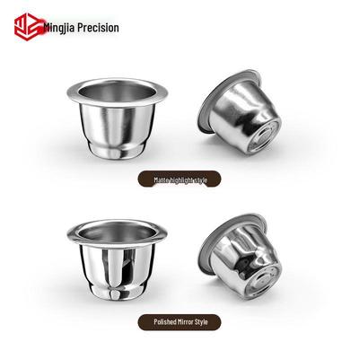 Capsula per Caffè Riutilizzabile in Acciaio Inossidabile Compatibile con Xiaomi con Coperchio in Foglio di Alluminio