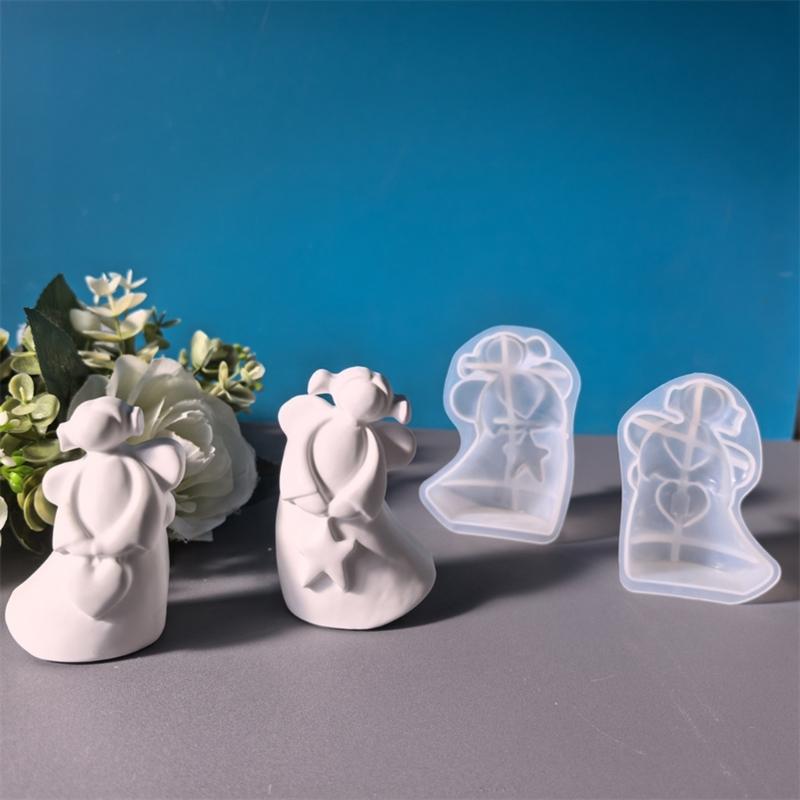 Silicone Mould Depicting Sleep Angel Figure for Handmade Decoration and Gift