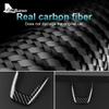 Real Hard Carbon Fiber Sticker For Fiat 500 Abarth 595 2012 2013 2014 2015 Car Interior Trim Decoration Accessories