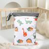 Nordic Dinosaur Baby Room Storage Bag - Waterproof Double Layer Wet/Dry Hanging Bag