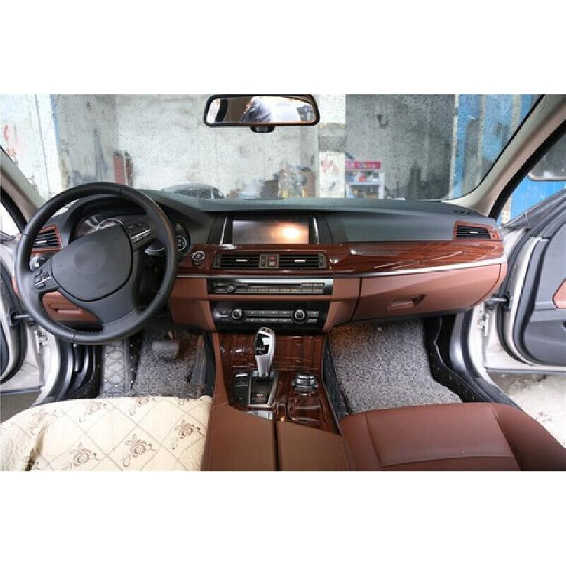 Fit For BMW 5 Series 2011-2017 Wood Grain Inner Steering Wheel Lower Cover Trim