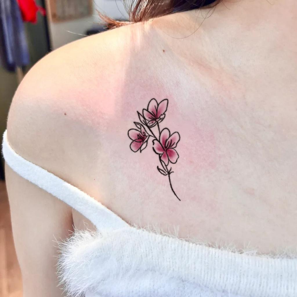 Small Fresh Flower Bouquet Tattoo Sticker With Good Appearance Niche Aesthetic Tattoo Sticker