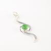 Green cat's Eye Gemstone 925 Stamped Silver Jewelry Handmade Green Stone Pendant PP-44-39