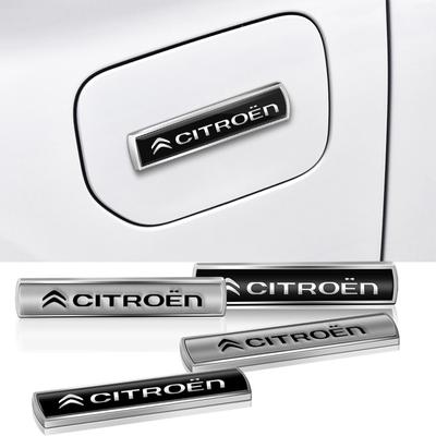 1 Stück Auto 3D Metallaufkleber Langer Kofferraum Karosseriedekorationsaufkleber für C1 C2 C3 C4 Picasso C-ELYSEE DS3 Berlingo Cactus C4L C6