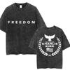 Justice for Charlie Kirk Freedom Washed T Shirts Fashion Men Women Vintage T Shirts Oversized 100 Cotton Casual Tees Streetwear