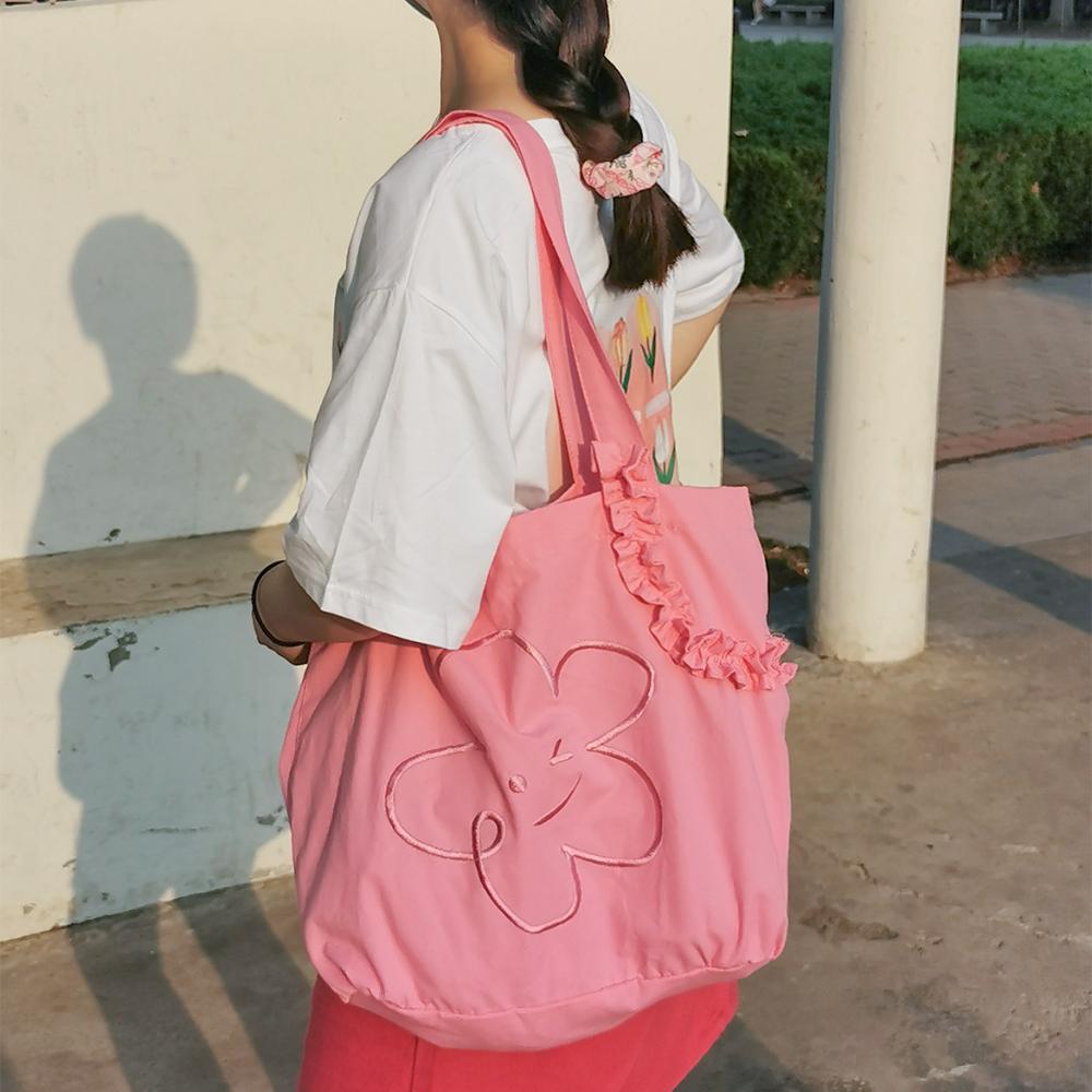 

Холщовая сумка большой емкости, однотонная плиссированная кружевная большая сумка для женщин