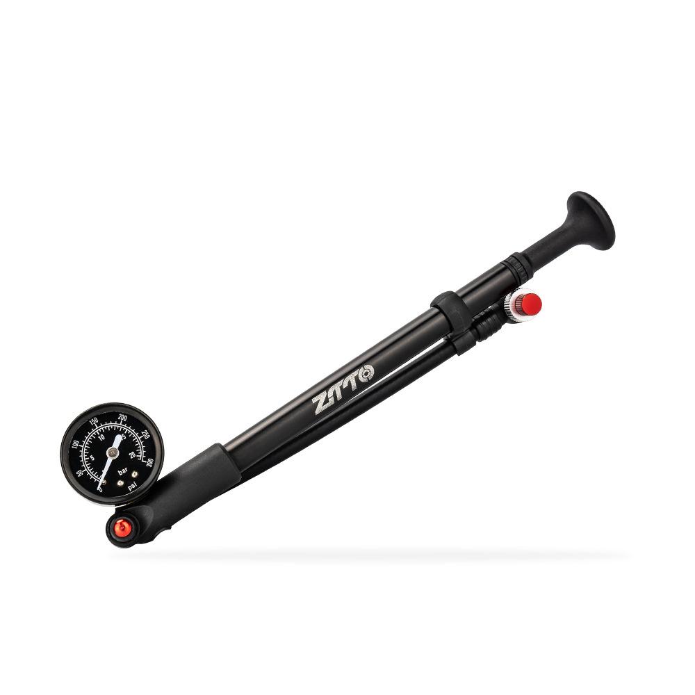 ZTTO Bike Shock Pump with Gauge 300PSI High Pressure Air Pump Schrader Valve for Front Fork & Rear