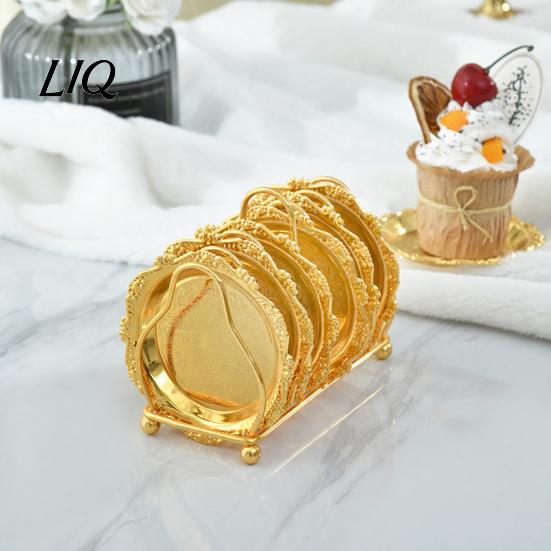 Jewelry Tray Vintage Embossed Stainless Steel Tray, Serving Platter for Desserts, Easy To Clean Storage Organizer, Snack Plate, Dining Table
