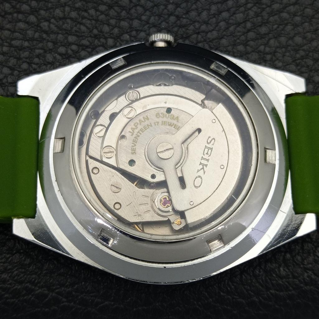 REFURBISHED SEIKO 5 AUTOMATIC 6309A VINTAGE JAPAN MENS GREEN WATCH a441369-5 Sk-a441369