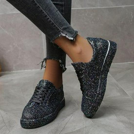 Plus Size Summer 2021 Wedge Heel Mesh Sneakers - Women's Lace-Up Sporty Casual Shoes
