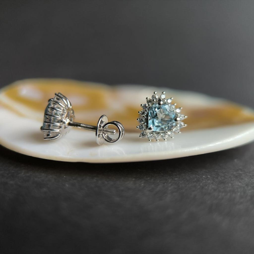 Серебряные серьги с натуральным топазом 1.777ct (2188469)