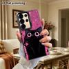 Phone Case: 2D Flat Samsung Galaxy A34 A35 M05 M06 S20 S22 S21 FE Plus 5G Protective Case, Couples Style, Cute Little Black Cat, Christmas and Hallowe