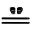 MOTO4U Motorcycle Universal 47mm Aluminum Separate Handlebar Fork Black Clip-On Handlebars,