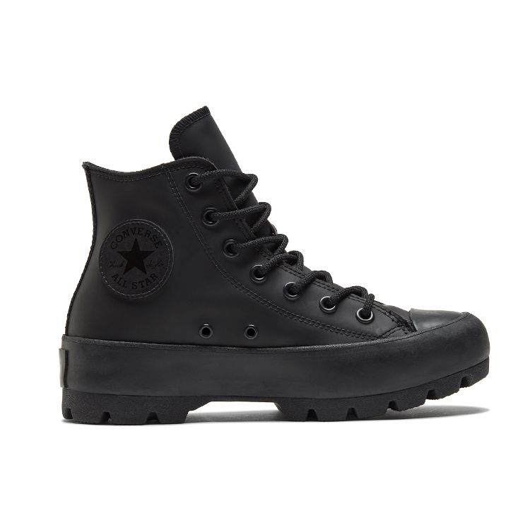 Converse Chuck Taylor All Star Lugged Canvas Fashion Versatile High Top Lifestyle Casual Shoes Women Sneaker Midnight-Black 573064C