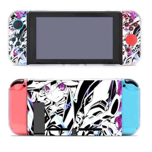 Senki Zesshou Symphogear Hibiki Tachibana and Tsubasa Kazanari Protective Case for Switch, 5-Piece Set, Bubble-Free, High Sensitivity, Easy Attach/Rem