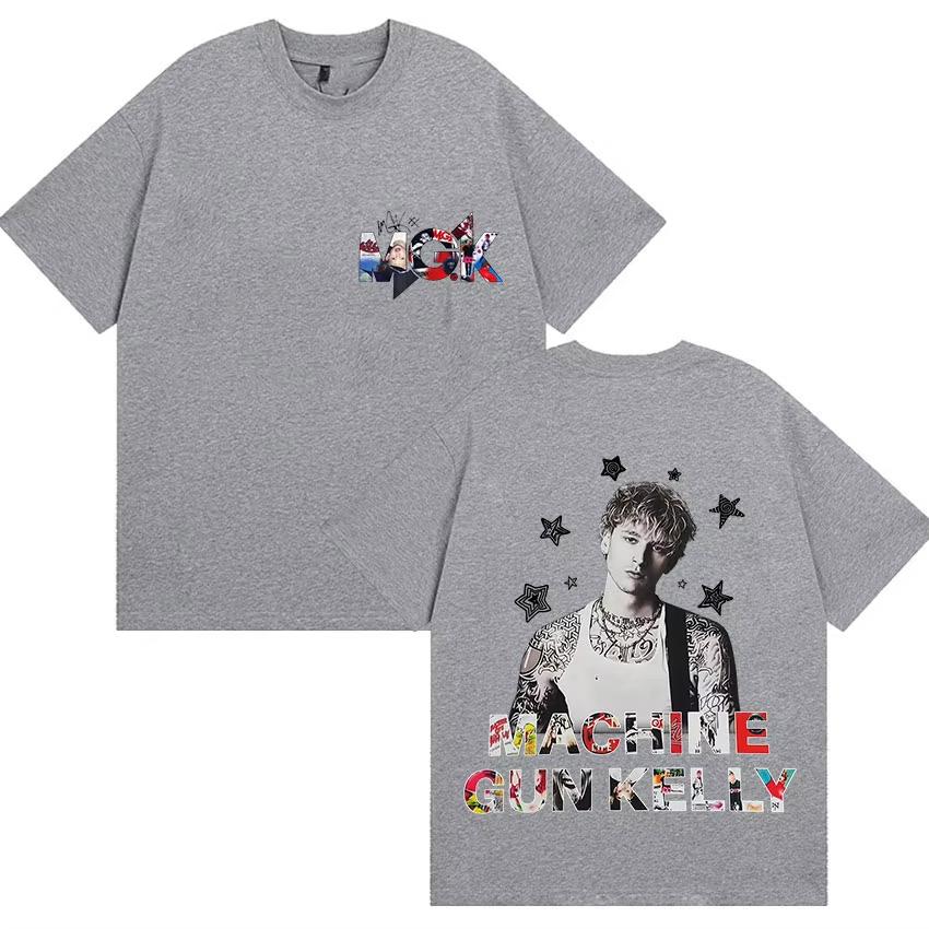 Rapper Machine Gun Kelly Album 2025 New T Shirt Men's Clothing MGK Lost Americana T Shirts Fashion Fans Gift 100% Cotton T-shirt