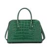 Borsa a Guscio in Pelle di Mucca con Fantasia Coccodrillo 2026 Nuova Borsa da Lavoro Cartella Borsa Tote con Texture Retrò Borsa a Mano di Grande Capacità