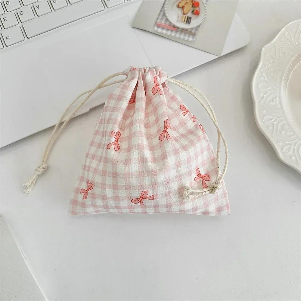 Borse Coulisse Stampa Quadrettata Borsa da Donna Portamonete Portamonete Borsa Porta Chiavi Rossetto Borsa Antipolvere per Gioielli Borse Coulisse