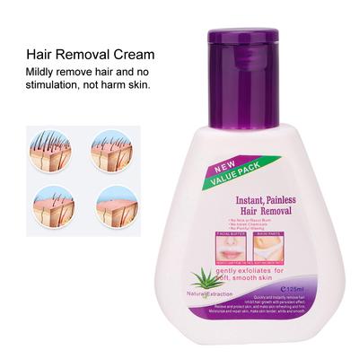 Professional Aloe Painless Face Hair Removal Essence Beard Depilatory Cream 125g