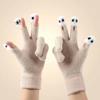 Cute Warm Fuzzy Gloves Women Men Cozy Plush Touch Screen Gloves Winter Funny Finger Gloves for Texting Writing Driving